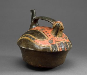 Falcon Vessel, Late Paracas, 300-200 BC